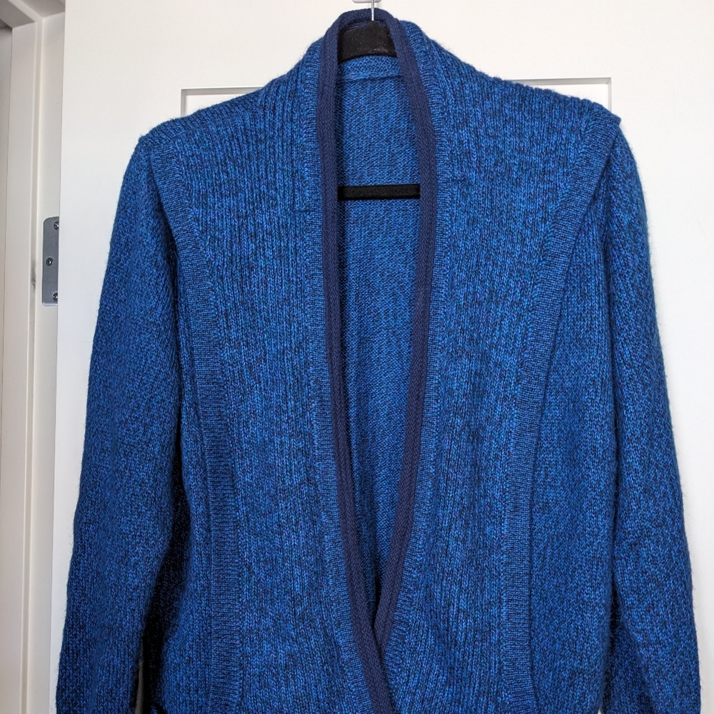 Gorgeous blue mohair open cardigan